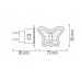 Нічник Horoz LED 0,3W 20Lm 220-240V 60x75мм метелик білий