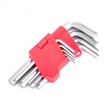 Набор ключей Г-образных шестигранных 9 шт., 1.5-10 мм, CrV INTERTOOL HT-0601