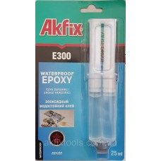 Клей эпоксидный Akfix Е300 в шприце водостойкий.
