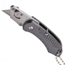 Нож строительный складной с трапециевидным лезвием, SK5, рукоятка алюминиевая INTERTOOL HT-0532