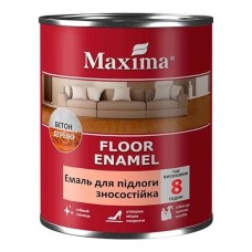 Эмаль для пола износостойкая Maxima красно-коричневая 0,7 кг