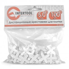 Набір дистанційних хрестиків для плитки 5.0 мм /100шт INTERTOOL HT-0355