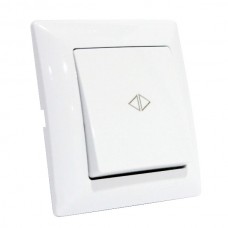Выключатель реверсивный белый TINA – практичный и доступный вариант для Вашего дома!