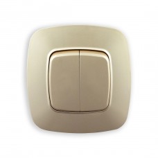 Выключатель 2-клавишное золото ELA – прекрасный выбор для Вашего дома!