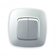 Вимикач 2-клавішний срібло ELA - прекрасний вибір для Вашого дому!