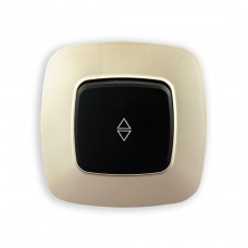 Выключатель проходной 1-клавишный черный-золото ELA – отличный выбор для Вашего дома!