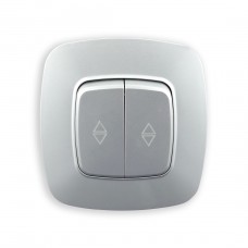 Вимикач прохідний 2-клавішний срібло ELA - високоякісний товар для Вашого дому!