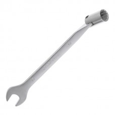 Ключ рожково-накидный шарнирный 15 мм, CrV, сатин-хром покрытие INTERTOOL XT-1415