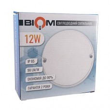 Світильник світлодіодний ЖКГ BIOM MPL-R12-6 12Вт 6000К коло