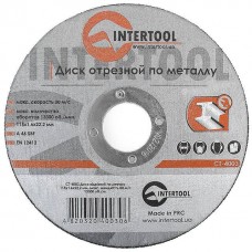 Диск отрезной по металлу 115x1.6x22.2 мм INTERTOOL CT-4003