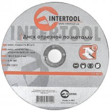 Диск отрезной по металлу 180x2.0x22.2 мм INTERTOOL CT-4014