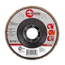 Диск шлифовальный лепестковый 115 x 22мм зерно K150 INTERTOOL BT-0115