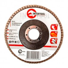 Диск шлифовальный лепестковый 125 x 22мм зерно K40 INTERTOOL BT-0204