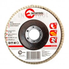 Диск шлифовальный лепестковый 125 x 22мм зерно K150 INTERTOOL BT-0215