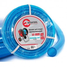 Шланг для води, тришаровий, синій, у відрізках по 10м, 12ммx2ммx10м, армований PVC INTERTOOL GE-4051