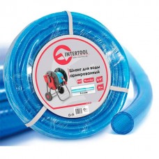 Шланг для воды трехслойный, синий, в отрезках по 50м, 19ммx2ммx50м, армированный PVC INTERTOOL GE-4076