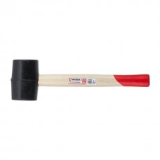 Киянка резиновая 450 г.60 мм, черная резина, деревянная ручка HT-0237