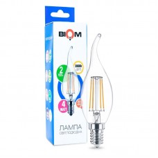 Филаментная лампа BIOM FL-315 4W E14 2800K C35 LT (Свічка на вітрі)