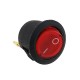 Кнопка АВаТар кругла 1-а 3 контакти червона з підсвічуванням 10А(при 220В)