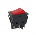 Кнопка АВаТар широка 1-а 6 контактів червона з підсвічуванням 25А(при 220В)