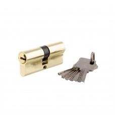 Цилиндровый механизм FZB цинк 5 ключей ключ/ключ (лаз) 60мм PB Золото