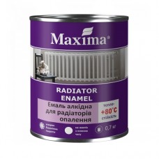 Емаль алкідна для радіаторів опалення Maxima (біла глянсова) 0,75 л.