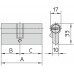 Циліндровий механізм FZB 80 мм (30х50) цинк 5 кл к/к (лаз) PB